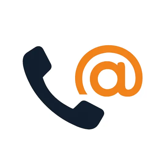 Icon of a phone and email symbol representing contact option