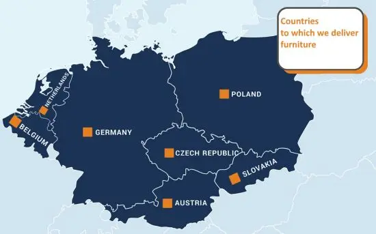 Furniture delivery logistics: warehouse and fleet of over 100 vehicles