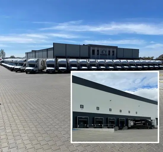 Furniture delivery logistics: warehouse and fleet of over 100 vehicles