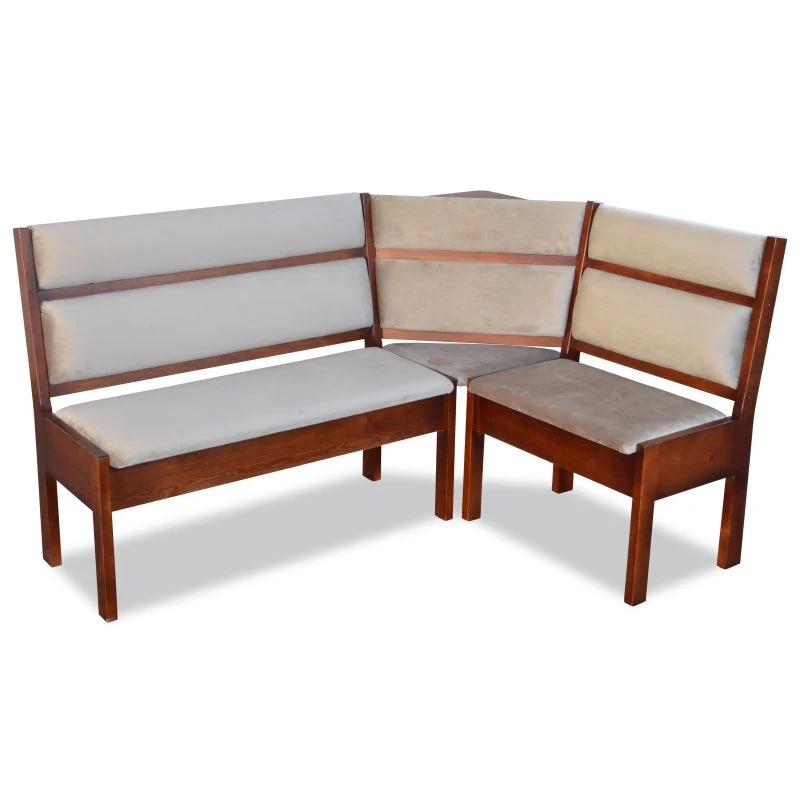 Corner kitchen bench with fully upholstered seat and backrest in a modern design, without table or stools